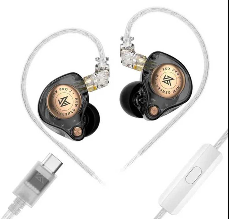 Новые запечатанные проводные наушники KZ EDX PRO 2 HI-FI версия TYPE-C