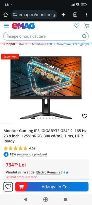 Monitor 165 gygabite