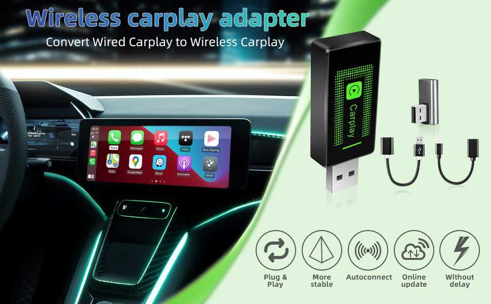 Безжичен Carplay адаптер за iPhone Lyssiefeel