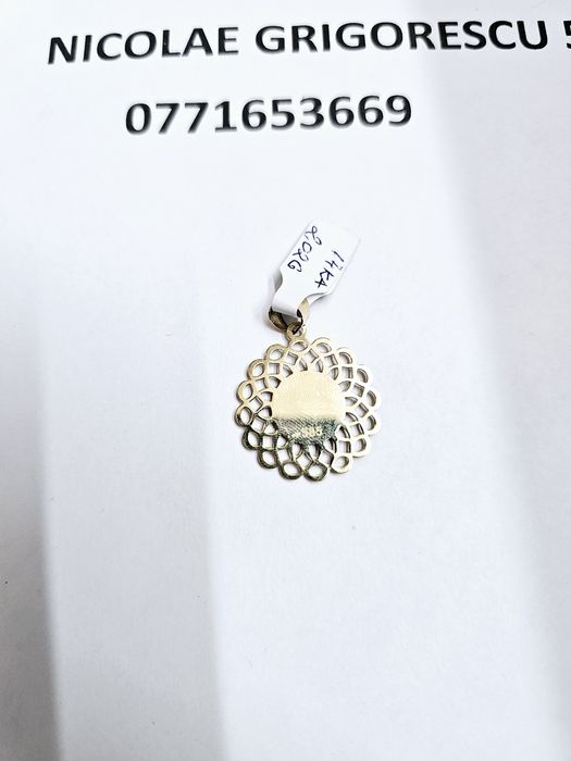 Vand pandantiv din aur 14 k 2.02 g cod 332