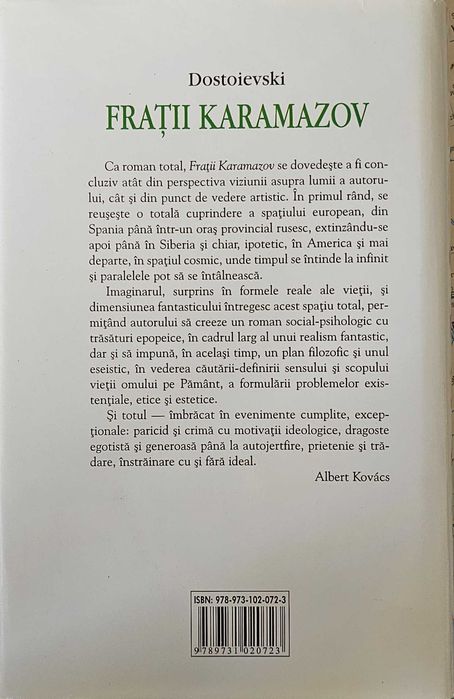 Volumul „Frații Karamazov” (Editura Leda, 2007)
