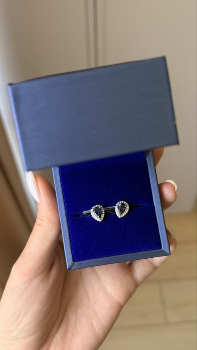Сережки серебряные с танзанитом