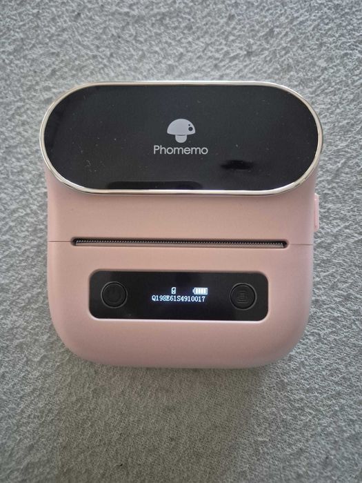 Imprimanta etichete Phomemo M220 Roz 80mm Bluetooth USB + rola 40x30 (120 etichete)