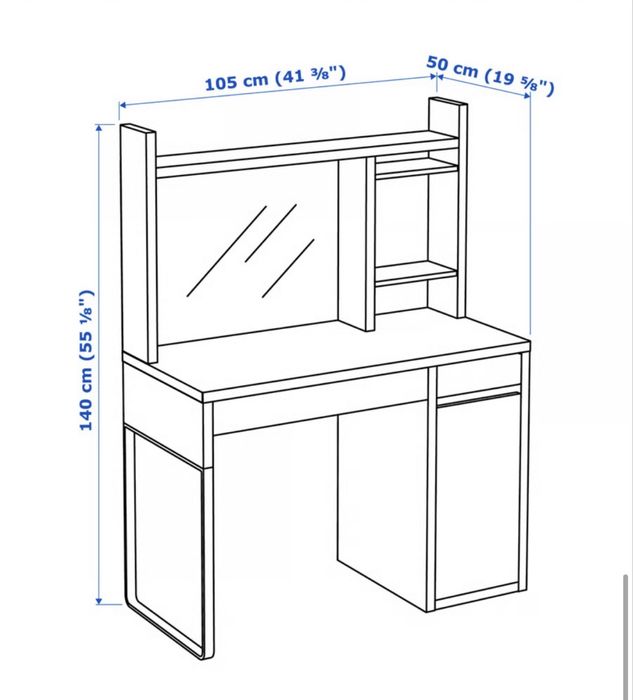 Birou alb ikea 150x50cm