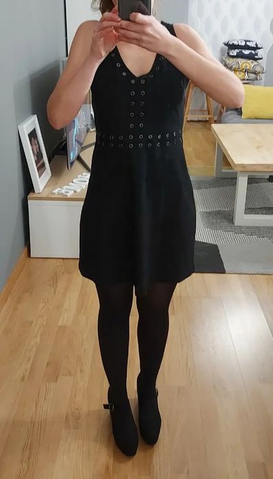 Rochie Stradivarius, piele intoarsa, marimea M