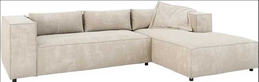 Canapea coltar dreapta Guy Laroche. 260 x 174 cm. Crem/ Ivory. Ca noua. -60% discount