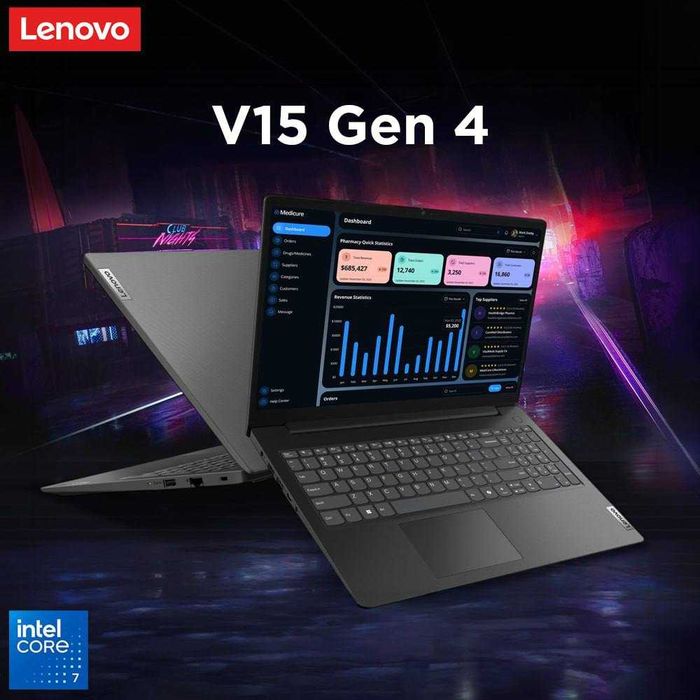 Lenovo V15  Core 7-240H,16GB,512Gb SDD 1 год Гарантия Nout.uz