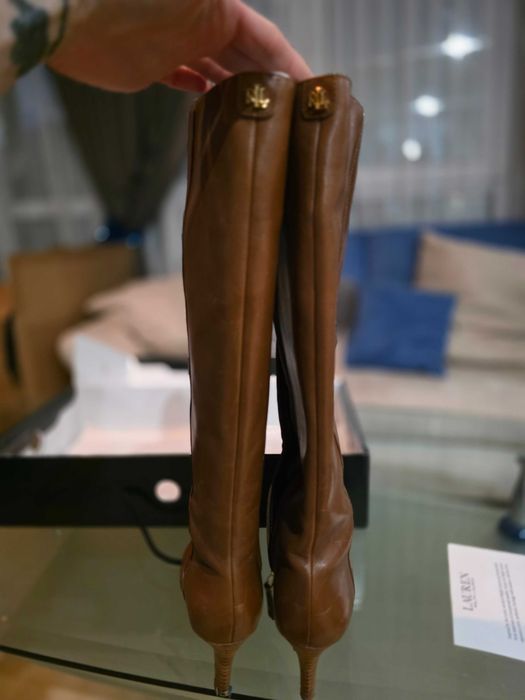 Ботуши от естествена кожа  Ralph Lauren