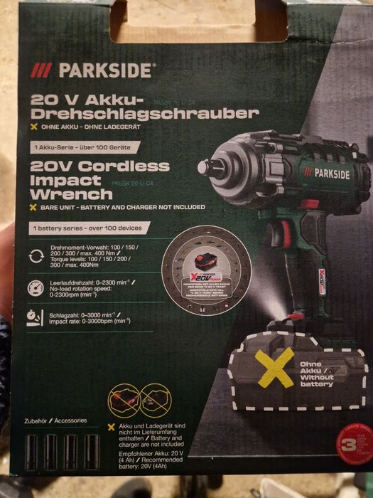 Гайковерт 20V , зелена серия.