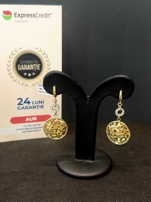 (AG51) Cercei aur 14k 7.47g b1508.1 - Garantie 2 ani!