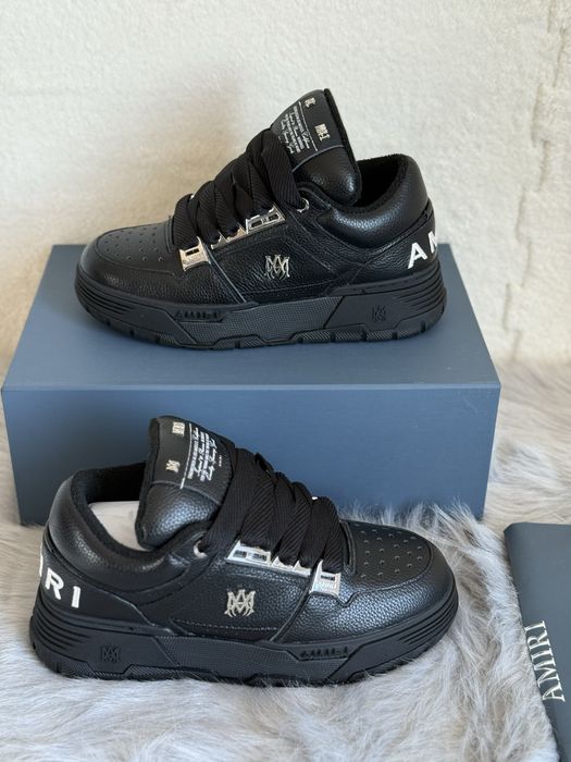 Amiri MA-1 2024 Full Black Leather Silver Full Box [Verificare Colet]