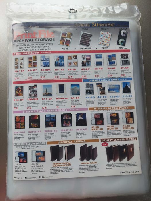 Foi arhivare foto 35 mm sigilat, marca Print File, NO PVC, Made in USA