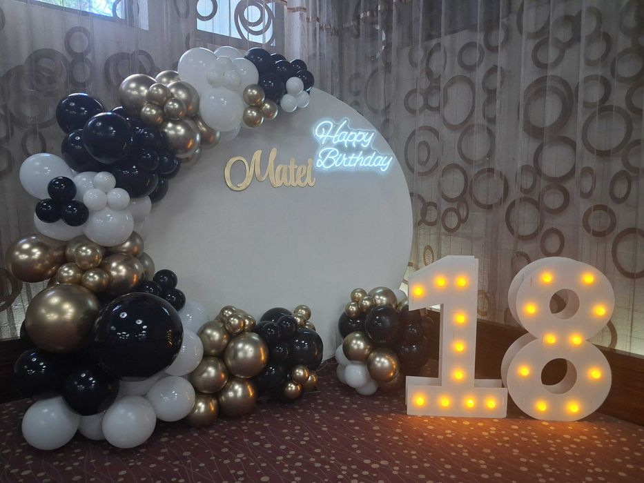 Photocorner majorat Arcada baloane petrecere/aniversare/zi nastere