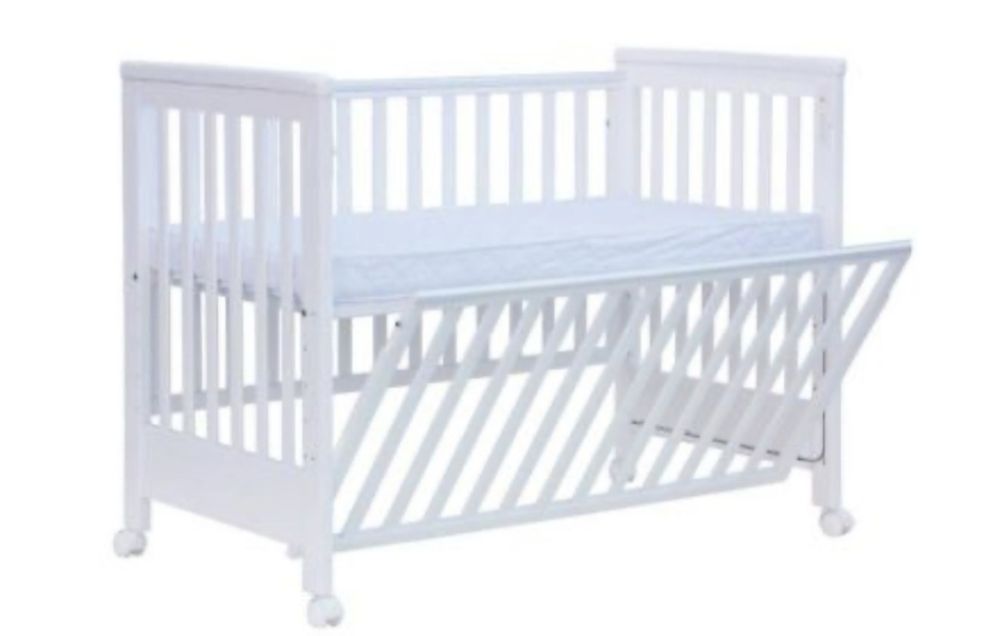 Patut co-sleeping Treppy Dreamy plus 2  cu laterala culisanta total 120x60 cm si saltea cocos