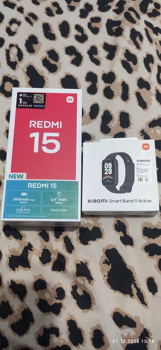 Redmi 15  2025 New 8+8 256gb Midnight Black + Xiaomi Smart Band 9 Acti