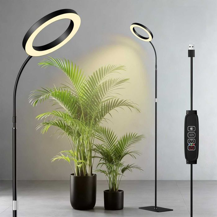 LED Grow Light лампа за растения Full Spectrum с таймер и регулируема височина