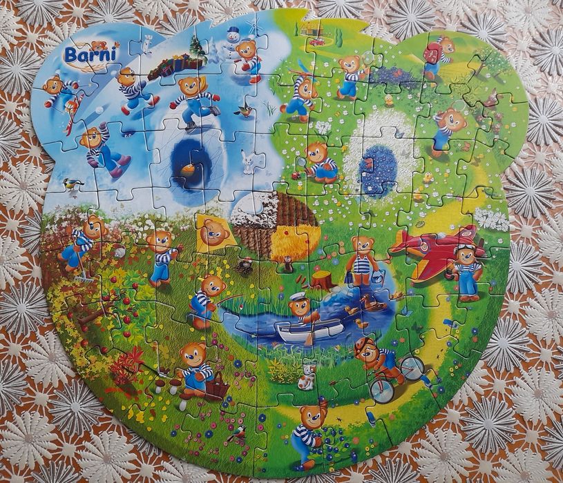 Три пъзела с мечето Барни