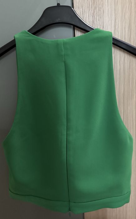 Зелен Кроп Топ Zara XS