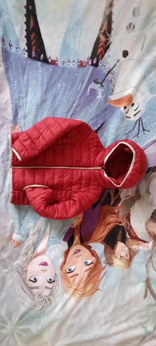 Детски Яке 122 леко и топло в бордо цвят