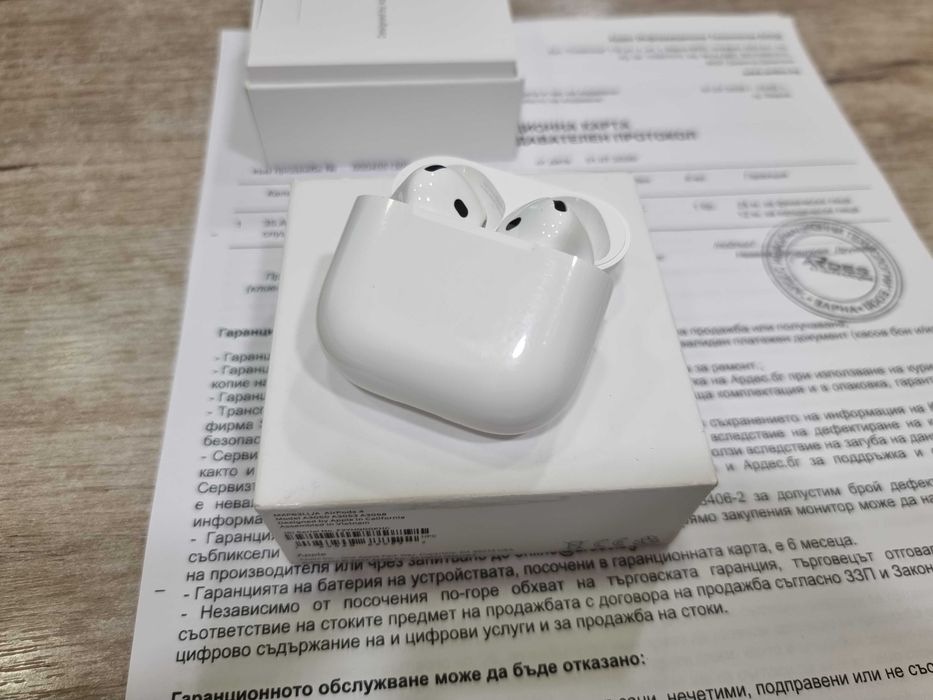 Apple AirPods 4 с гаранция 24 месеца