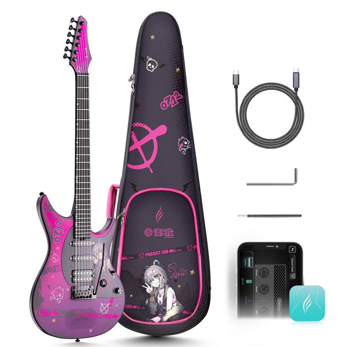 Chitară electrică smart Enya Inspire (Ediția Specială Luo Tianyi / Project Luo) – Pachet complet