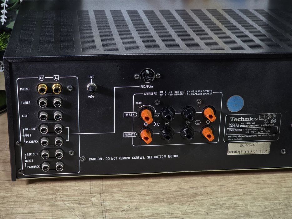 Amplificator TECHNICS SU-V6, vintage hifi integrated DC amplifier, argintiu New class A