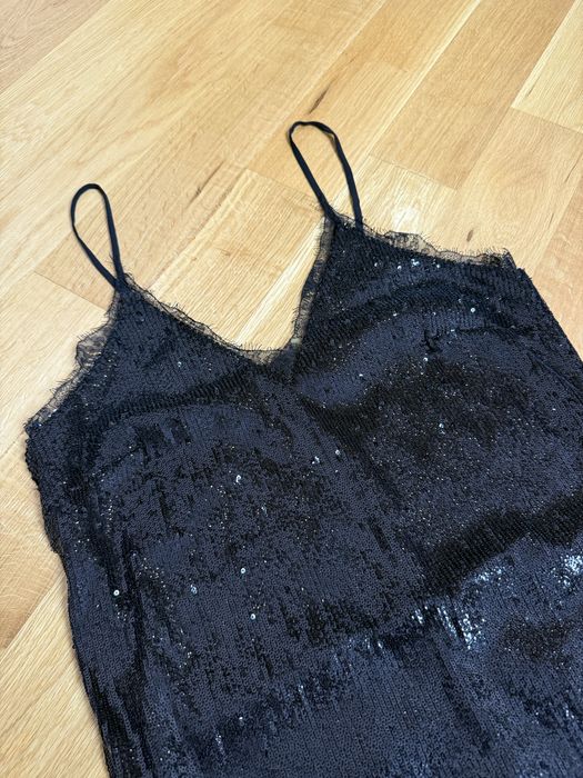 Черна рокля с пайети, нова- H&M