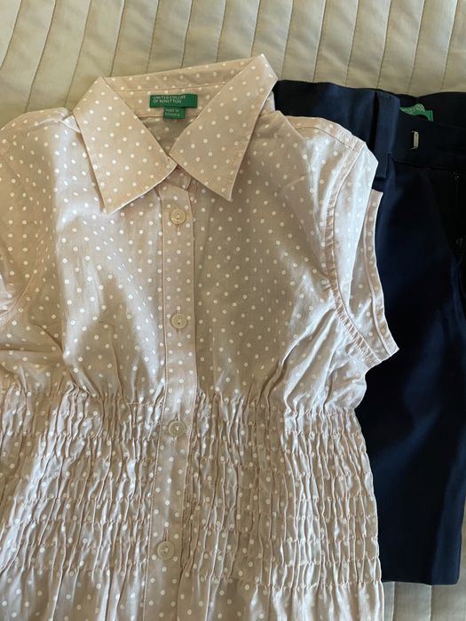 Costum bluza pantaloni scurti, United Colors of Benetton, 4-5 ani, XS