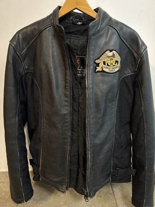 Geacă Moto Piele Akoury S – Ediție Harley H.O.G. – Mesadă Thermolite & Aerisiri