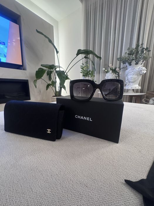 Chanel Orginial големи черни очила слънчеви