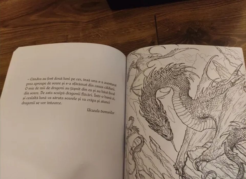 Carte de colorat - Urzeala tronurilor - George R.R. Martin