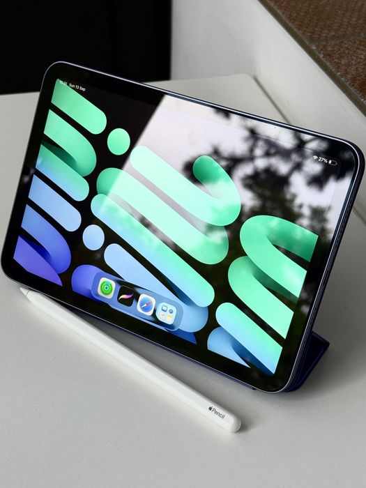 iPad Mini 6 64GB Wi-Fi Mov + Apple Pencil 2 + Smart Folio - impecabil