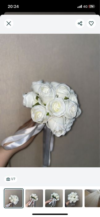 Свадебный букет и фата