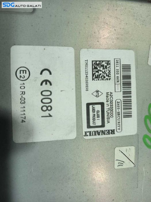 Unitate Radio CD Player Bluetooth cu Display si Telecomanda Renault Megane 3 2008 - 2015 Cod 281153266R 259153398R [L6733]