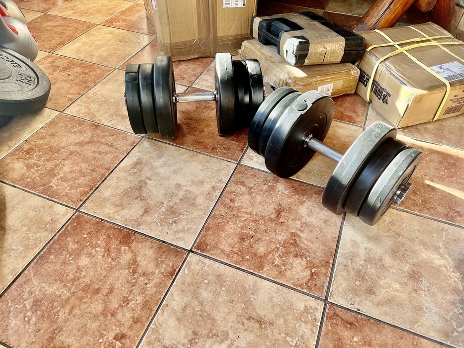 Gantere reglabile noi 23 kg+23 kg=46 kg made in germany bari otel cu p