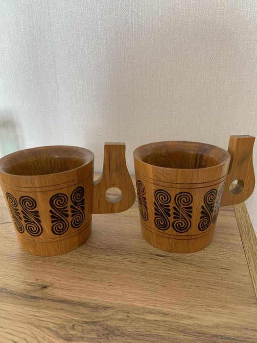 Продаю кружки из дерева , кувшин из керамики ручной работы