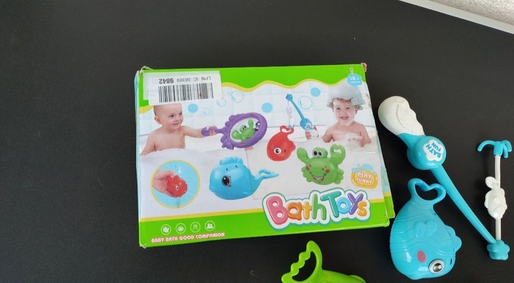 set jucarii baie apa piscina copii fete baieti pescuit stropit bebe