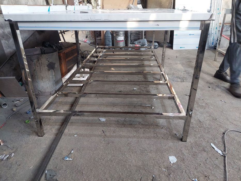 Нержавейка стол посуда мойка стилаж