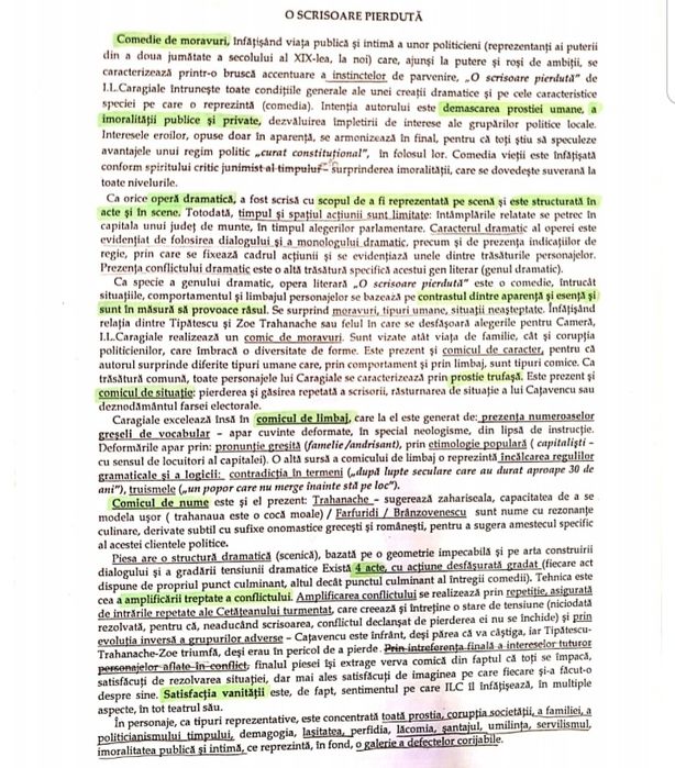 BAC DE 10 Dosar eseuri romana SUBIECTUL AL III-LEA