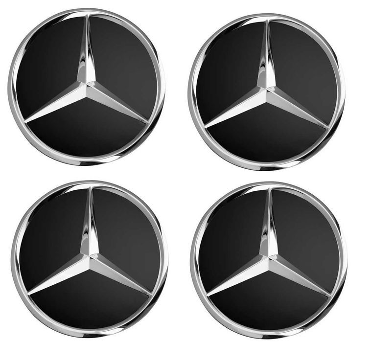 set 4 capace mercedes negru doar pentru jante originale benz