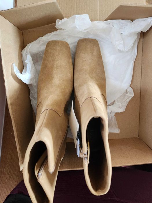 Cizme/Botine Mango piele naturala, cu eticheta