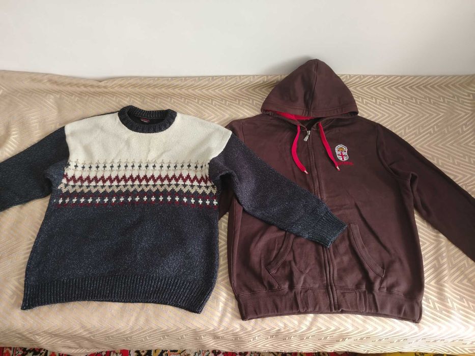 Б/У одежда /разм -M - XL/Мужская толстовка худи свитшот с капюшоном