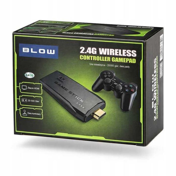Ретро конзола за игри Game Stick 4K HDMI – 22000 игри и 2 Безжични джойстика