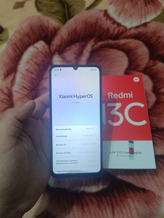 Xiaomi Redmi 13C 8+8/256GB Black Igravoy Karobka Holati Yaxshi Otlicni