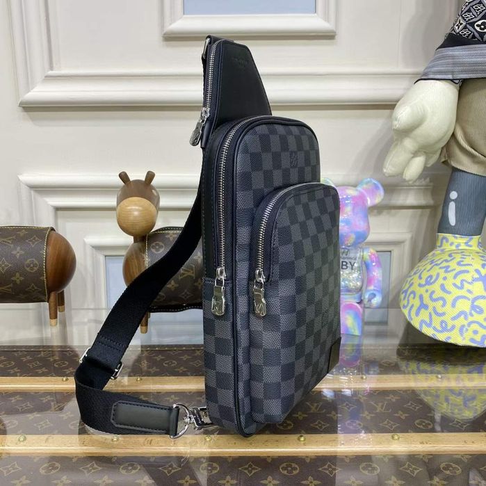 Чанта Louis vuitton avenue sling bag NEW 45303 Damier Graphite canvas