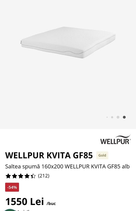 Pat matrimonial 160x200 +somiera+saltea Jysk