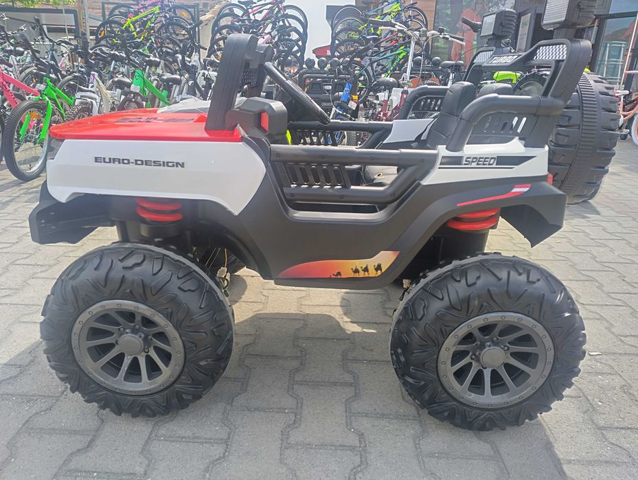 F1 Двуместен акумулаторен джип TURBO 4x4 червен