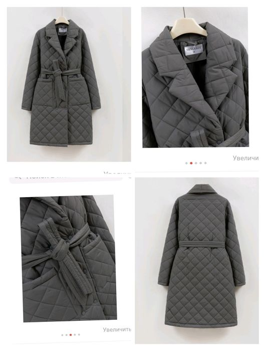 Осенние пальто серого цвета