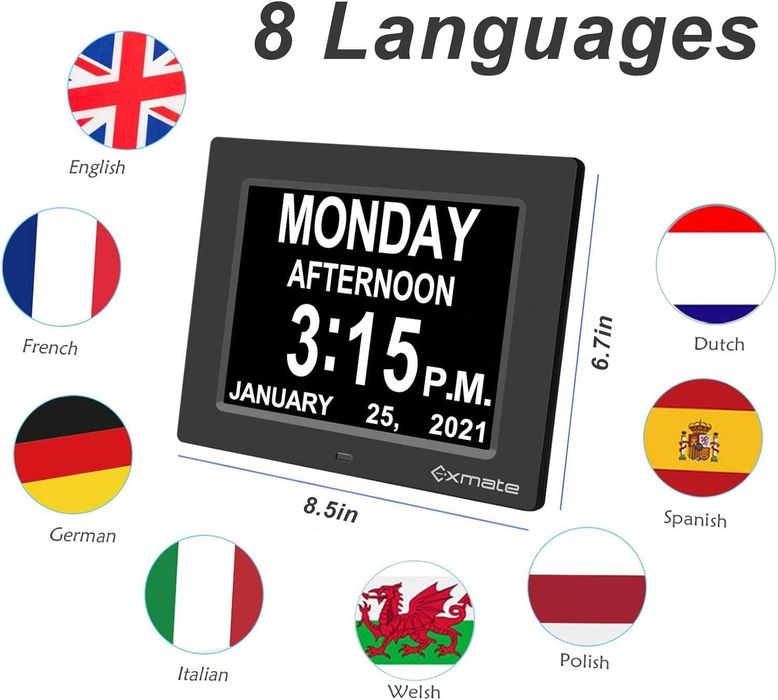 Фоторамка Цифров голям часовник -календар- фоторамка Exmate