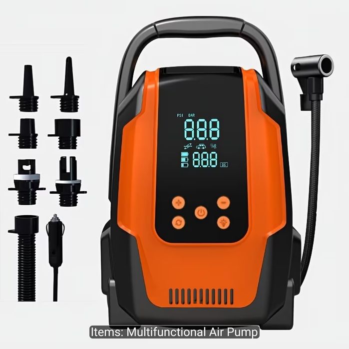 Компактна помпа на 12v за гуми, каяк, SUP